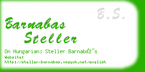 barnabas steller business card